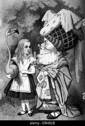 Alice im Wunderland - mit der Herzogin. Von "Alices Abenteuer im Wunderland" von Lewis Carroll. LC: Englisch Autor, 27. Januar 1832 – 14. Januar 1898. Illustration von John Tenniel: 28. Februar 1820 – 25. Februar 1914. Stockfoto