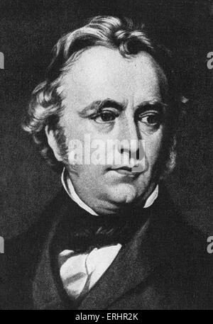 Thomas Babington Macaulay (Herr) - englischer Schriftsteller, Historiker und Politiker: 25. Oktober 1800 – 28. Dezember 1859. Nach einer Stockfoto