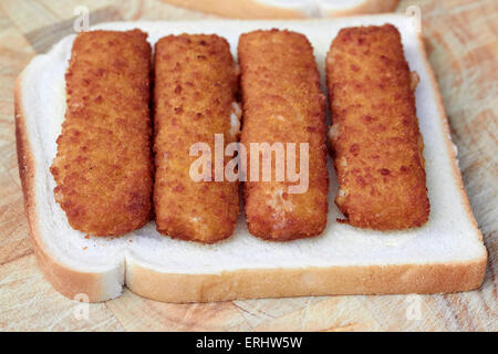 ein Fisch Finger Sandwich Stockfoto