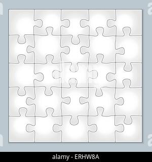 Vektor-Illustration von weißen Puzzle auf grauem Hintergrund Stock Vektor