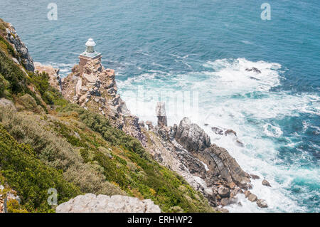 Neuer Leuchtturm in Dias Point, Cape Point im Table Mountain National Park. 87 Meter über dem Meeresspiegel gebaut Stockfoto