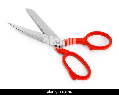 Schere isoliert auf weißem Hintergrund. Stockfoto
