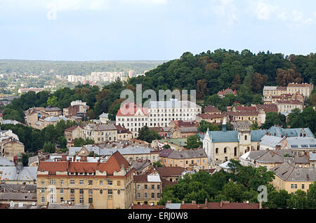 Landschaft der Stadt Lemberg in der Ukraine Stockfoto