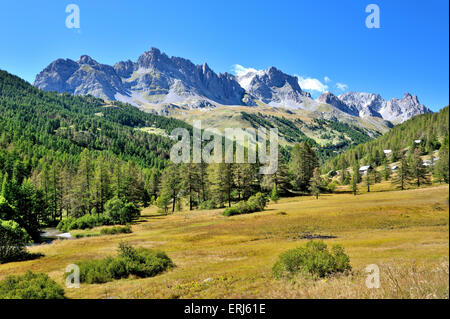 Bergkette in den französischen Alpen, Brianconnais, Frankreich Stockfoto