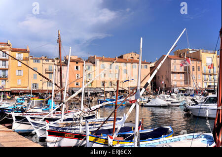 Der Hafen von Saint-Tropez, Südfrankreich Stockfoto