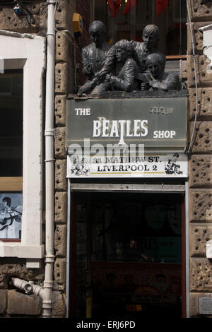 Mathew Street, Liverpool, Geburtsort der Beatles Stockfoto