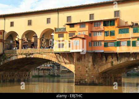 Brücke Ponte Vecchio, Florenz Stockfoto