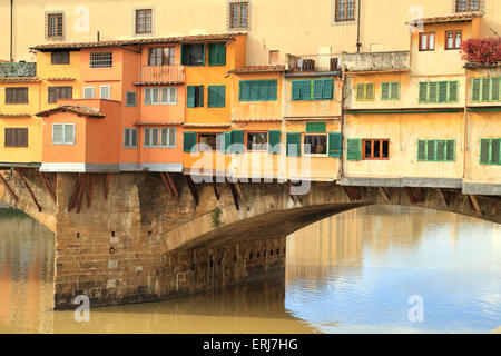 Brücke Ponte Vecchio, Florenz Stockfoto