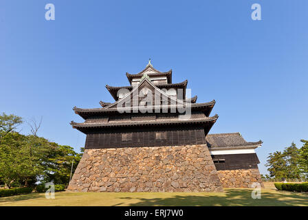 Wichtigsten Bergfried (Donjon) Burg Matsue (ca. 1611) in Matsue, Präfektur Shimane, Japan. National Historic Site Stockfoto