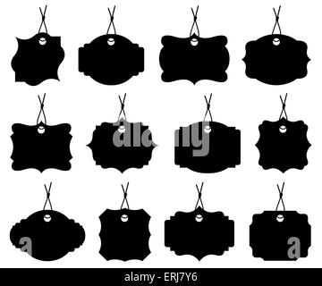 Reihe von unterschiedlichen Preisschilder Stockfoto