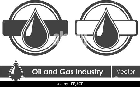 Öl-Symbole. Corporate-Emblem. Vektor-Illustration. Stock Vektor