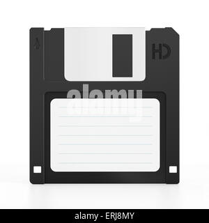 Floppy-Disk isoliert auf weißem Hintergrund. Stockfoto