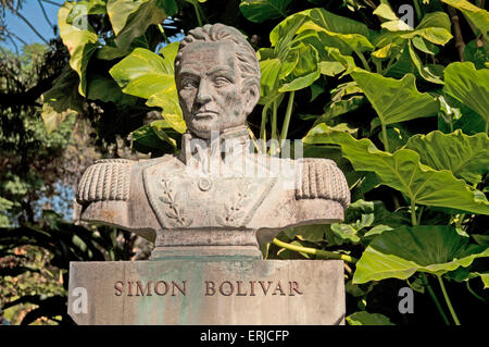 Simon Bolivar Statue, Funchal, Madeira, Portugal, Stockfoto