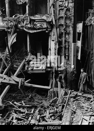 Der Prince Of Wales Theatre, Broad Street, Birmingham, war ein Opfer von einem der ersten Luftangriffe über Birmingham, als dauerte es einen Volltreffer auf 9. April 1941, vollständig zu zerstören, die Aula und das Interieur. Bild 10. April 1941. Stockfoto