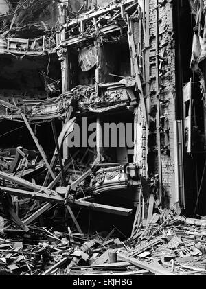 Der Prince Of Wales Theatre, Broad Street, Birmingham, war ein Opfer von einem der ersten Luftangriffe über Birmingham, als dauerte es einen Volltreffer auf 9. April 1941, vollständig zu zerstören, die Aula und das Interieur. Bild 10. April 1941. Stockfoto