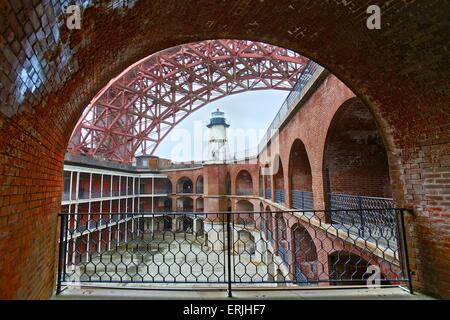 Fort Point, ein Bürgerkrieg Fort unter der Golden Gate Bridge in San Francisco, Kalifornien Stockfoto