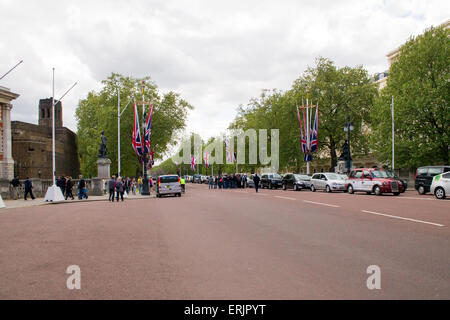 Verkehr in der Mall. London, Vereinigtes Königreich Stockfoto