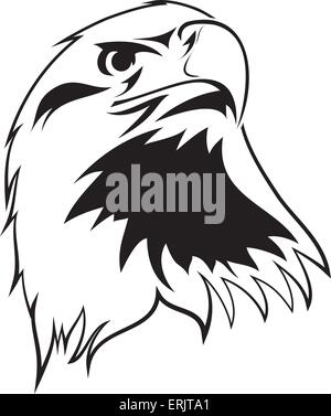 stilisierte Bild eines Adlers. Schwarz / weiß-tattoo Stock Vektor