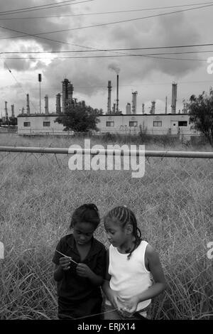 Öl-Raffinerie-Effekte in Corpus Christi, Texas. Stockfoto