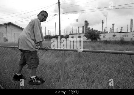 Öl-Raffinerie-Effekte in Corpus Christi, Texas. Stockfoto