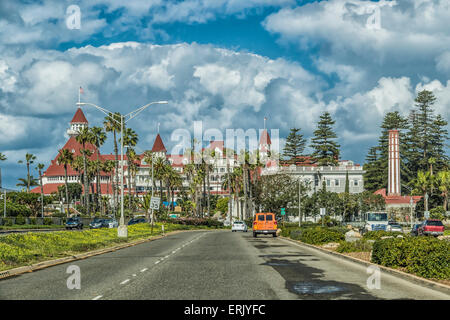 Berühmten "Hotel Del Coronado" Resort, gebaut im Jahre 1888, auf "Coronado Island" in San Diego. Stockfoto