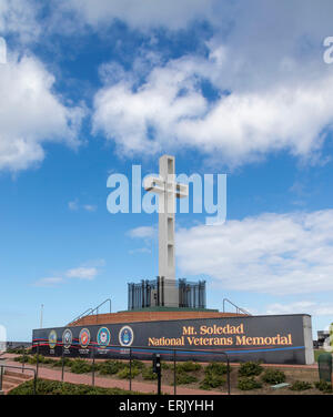 Mt. Soledad National Veterans Memorial in La Jolla, Kalifornien. Stockfoto