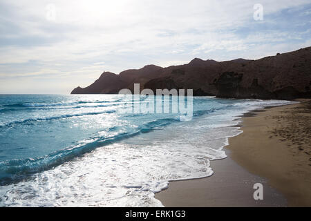 Almeria Playa del Mónsul Strand von Cabo de Gata in Spanien Stockfoto