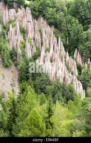 Erdpyramiden in der Nähe von ritten - Bozen, Trentino-Alto Adige, Italien Stockfoto