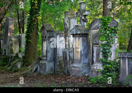 Gräber auf dem Friedhof St. Marx Biedermeier Friedhof, Bezirk Wien-Landstraße, Wien, Österreich Stockfoto