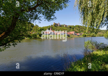 Senken Sie Rothenfels Burg Rothenfels, Main, Spessart, Mainfranken, Franken, Franken, Bayern, Deutschland Stockfoto