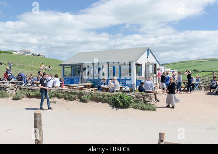 Das Beachhouse Cafe im Süden Milton Sands, Thurlestone, South Hams, Devon Stockfoto