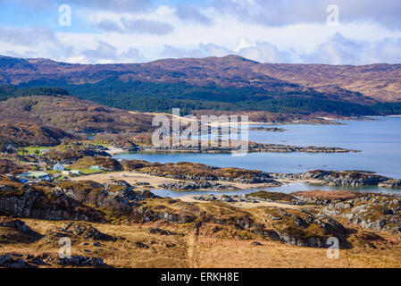 Ardtoe und Kentra Bucht, Ardnamurchan Halbinsel, Lochaber, Highlands, Schottland Stockfoto