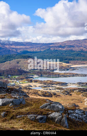 Ardtoe und Kentra Bucht, Ardnamurchan Halbinsel, Lochaber, Highlands, Schottland Stockfoto