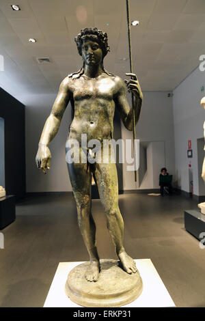 Dionysos mit Diadem geschmückt mit Rebe schießt. Römische Zeit. Hadrianischen Zeit Ad 117-138. Bronze. Römische Nationalmuseum. Rom. Stockfoto