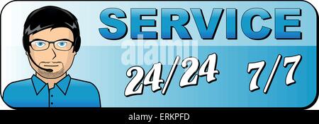 Vektor-Illustration von Service-Symbol auf weißem Hintergrund Stock Vektor