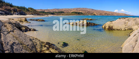 Kentra Bay und Singing Sands Beach, Ardnamurchan Halbinsel, Lochaber, Highlands, Schottland Stockfoto