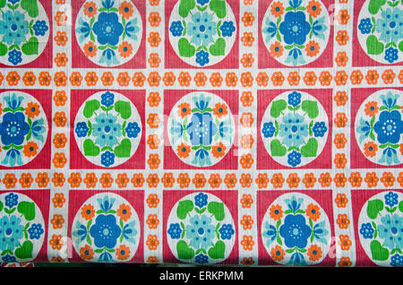 Vintage bunte Tischdecke Hintergrund und Struktur Stockfoto