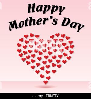 Vektor-Illustration von glücklichen Mütter Tag Hintergrund Konzept Stock Vektor