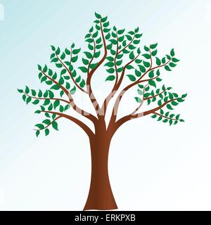Vektor-Illustration der Baum am Himmelshintergrund Stock Vektor