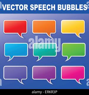 Vektor-Illustration von Speech Bubbles bunte Sammlung Stock Vektor