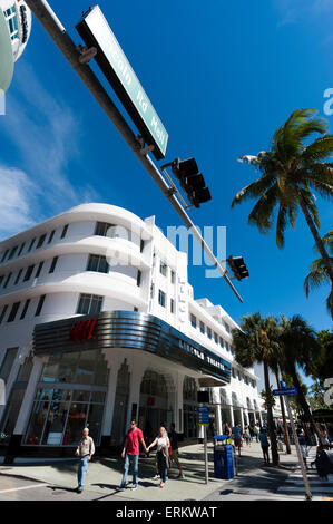 Lincoln Road Mall, South Beach, Miami Beach, Florida, Vereinigte Staaten von Amerika, Nordamerika Stockfoto