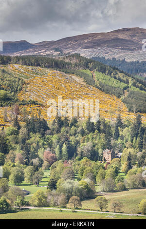 Blick vom Knockfarrel-Hügel in der Nähe von Strathpeffer in Schottland. Stockfoto