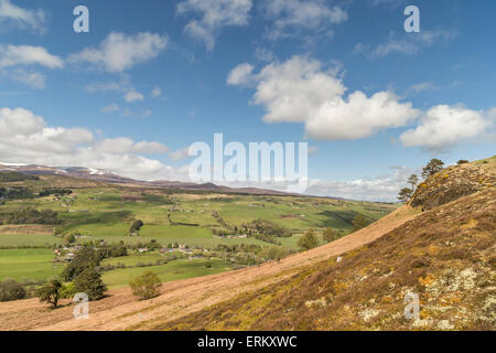 Blick vom Knockfarrel-Hügel in der Nähe von Strathpeffer in Schottland. Stockfoto