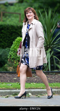 Nicky Morgan, Staatssekretär für Bildung, die Ankunft einer Kabinettssitzung am Nummer 10 Downing Street Stockfoto