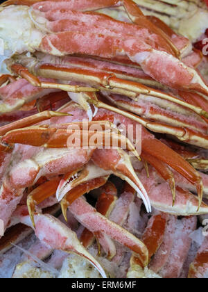 Crab Beine, Fischmarkt, Chinatown, NYC Stockfoto