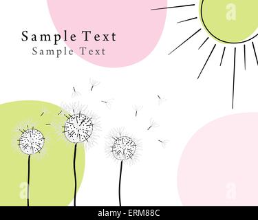 Sommerzeit-Doodle-Karte. 10 EPS-Vektor-Illustration ohne Transparenz. Stock Vektor