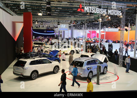 ISTANBUL, Türkei - 21. Mai 2015: Gesamtansicht von Istanbul Autoshow 2015 Stockfoto