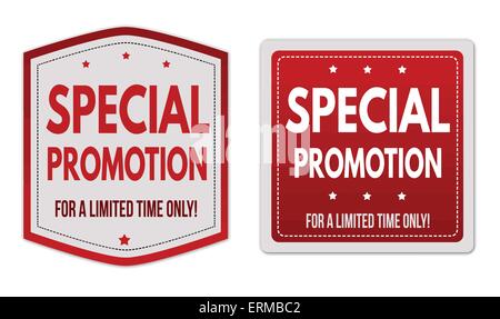 Sonderangebot-Aufkleber set auf weißem Hintergrund, Vektor-illustration Stock Vektor