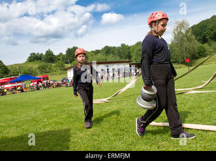 Freiwillige Feuerwehr Ausbildung Kinder Stockfoto