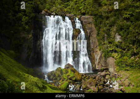 Marokopa Falls, Waitomo-Distrikt, Waikato, Nordinsel, Neuseeland Stockfoto